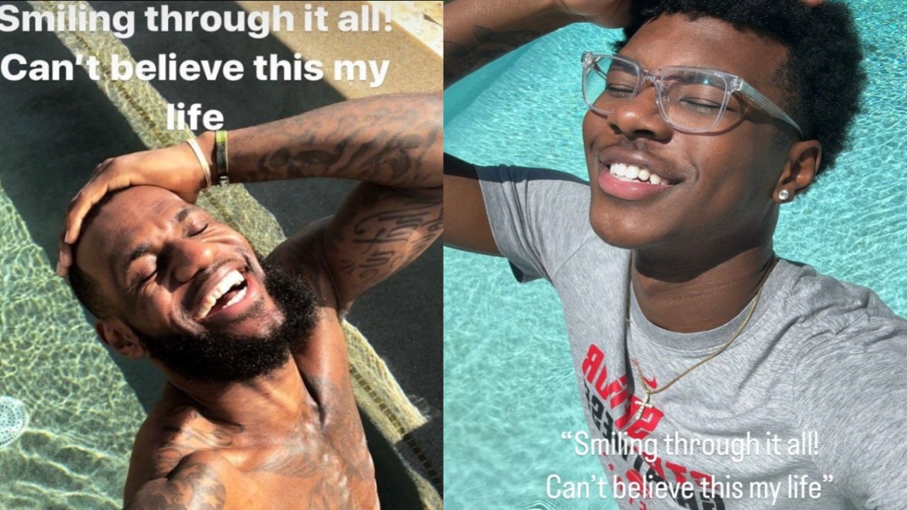 LeBron James' Son Bryce Trolls Father With Iconic 'Smiling Through It All’ Meme