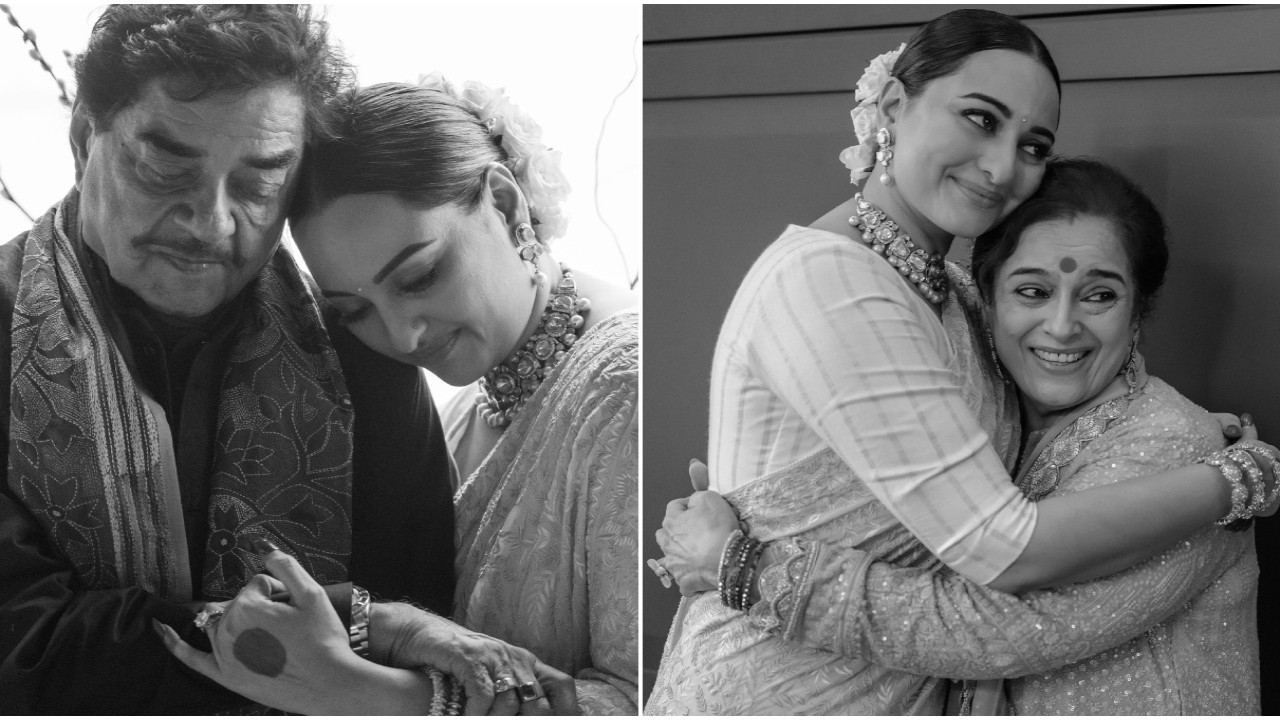 Sonakshi Sinha drops wholesome PICS with parents Shatrughan Sinha-Poonam from wedding with Zaheer Iqbal; reveals why mom got emotional