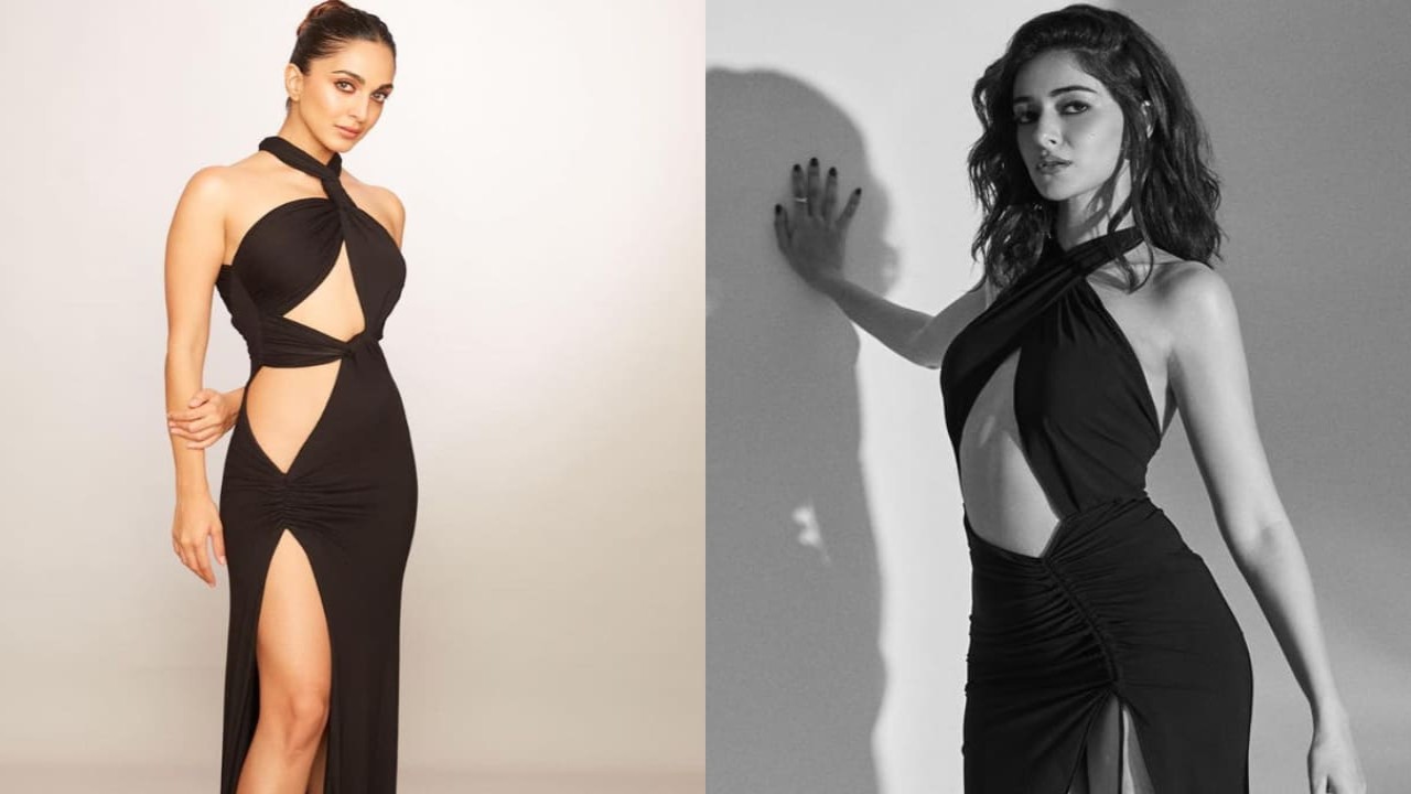 Kiara Advani and Ananya Panday in black cut out gowns 