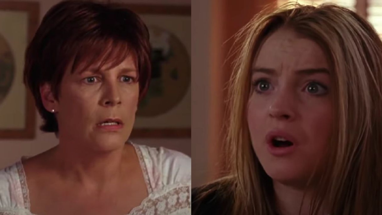 Jamie Lee Curtis and Lindsay Lohan in a still from Freaky Friday (Image via YouTube/Disney UK)