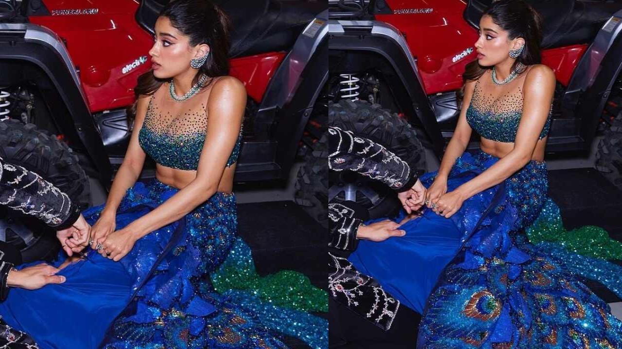 Janhvi Kapoor wears blingy mini dress & sneakers at Ambani-Merchant sangeet after-party