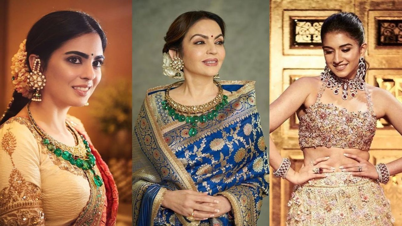 3 times Radhika & Isha REPEATED Nita Ambani jewelry