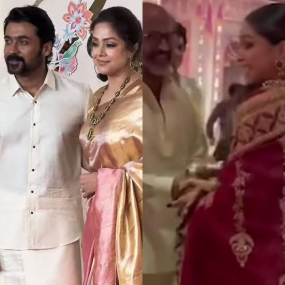 AnantRadhika Wedding Venkatesh Daggubati and SuriyaJyotika arrive in style momtobe Deepika Padukone meets Rajinikanth WATCH