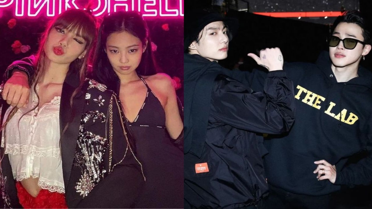BLACKPINK's Lisa-Jennie, BTS' Jungkook-Jimin; Image Courtesy: Lisa and Jimin's Instagram