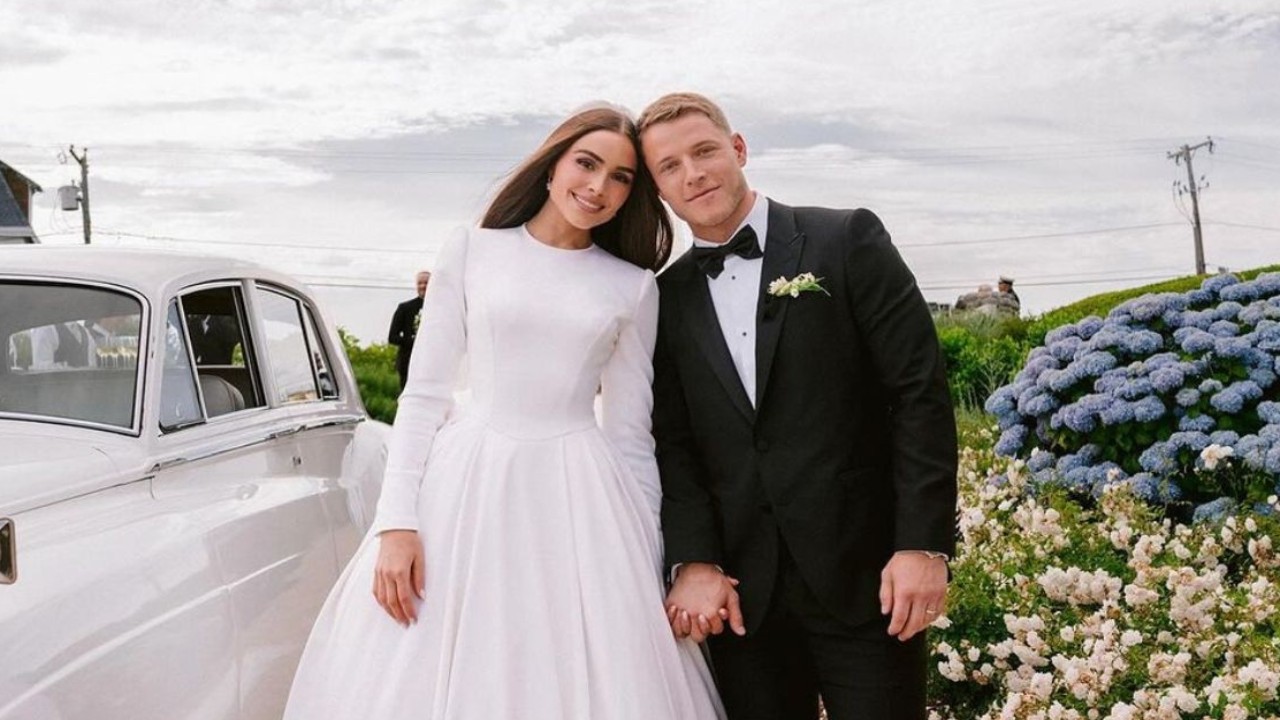 Christian McCaffrey Joins Wife Olivia Culpo in Defending Not So Revealing Wedding Gown: ‘Exude Sex in Any Way, Shape, or Form’ 