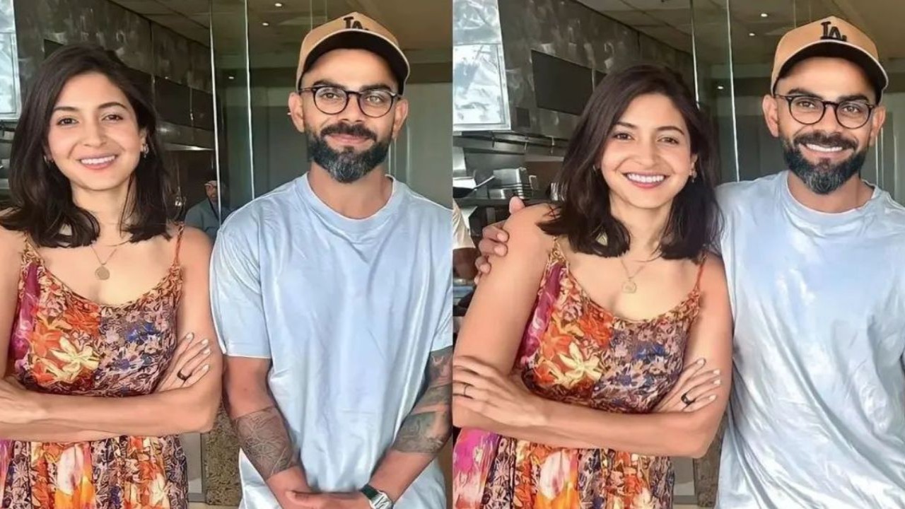 Anushka Sharma wears Rs 17,070 maxi dress as she poses with a laidback Virat Kohli in Lond (PC: Pinkvilla)