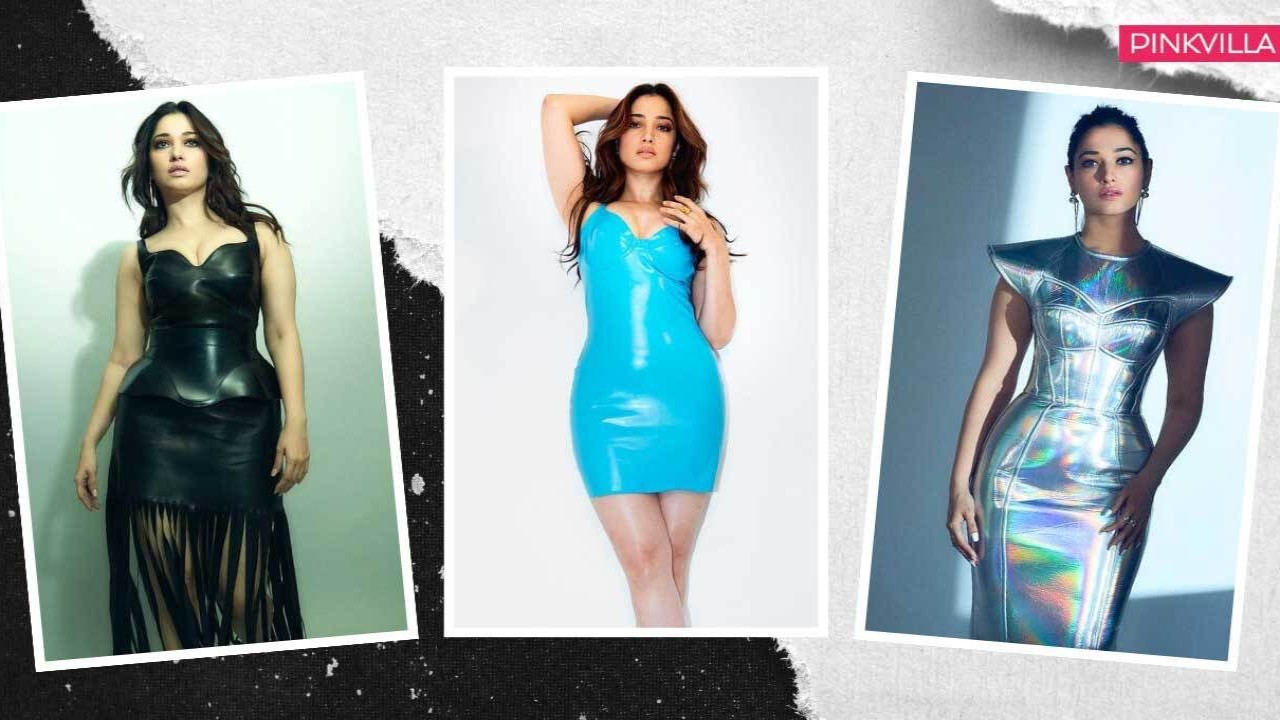 Tamannaah Bhatia, Midi Dress, latex dress, lates dresses leather, hot, dress, Style, Fashion