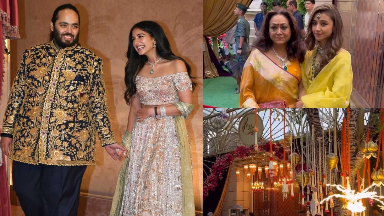 Anant Ambani Radhika Merchant Wedding Anil Tina Ambani bride to be s parents Shloka Ambani s mom arrive for Haldi ceremony Antilia shines brighter PINKVILLA