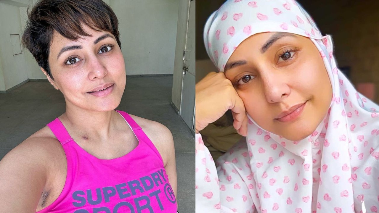 Hina Khan expresses faith in divine, prays wearing burqa as she battles with stage 3 breast cancer 