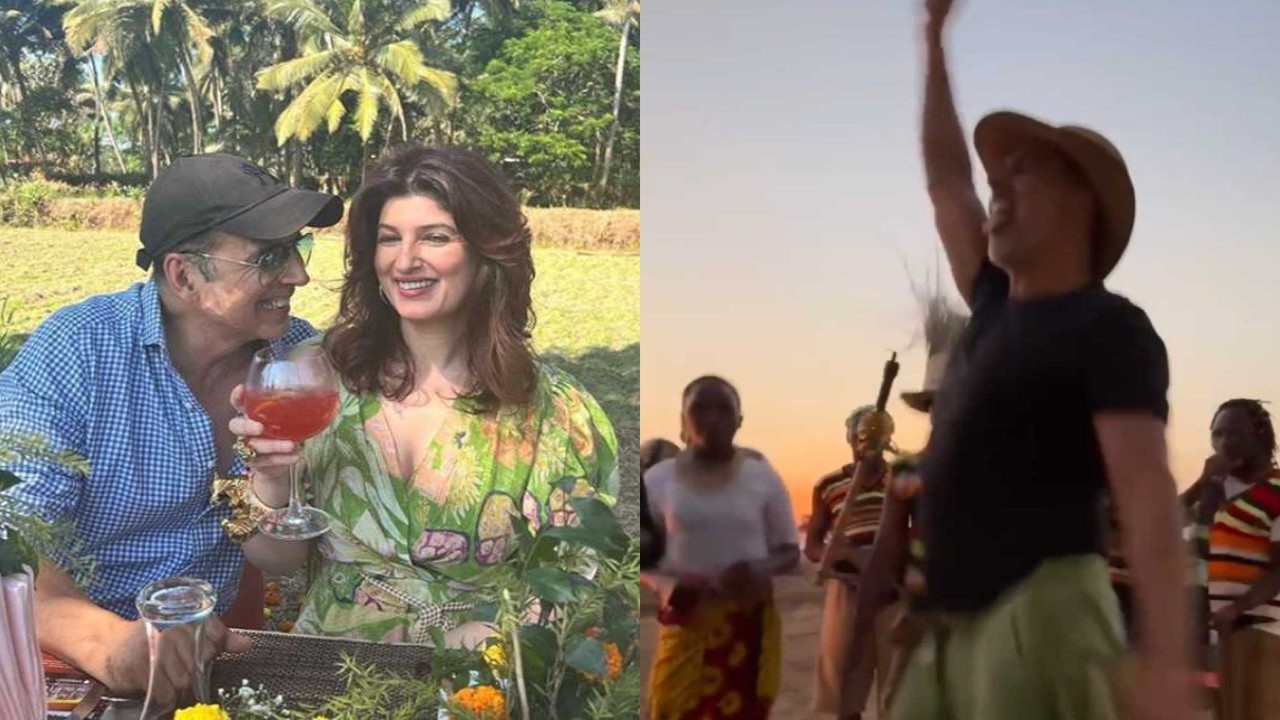 WATCH: Akshay Kumar-Twinkle Khanna groove to Ritunga traditional dance during Tanzania vacay; latter asks who did better