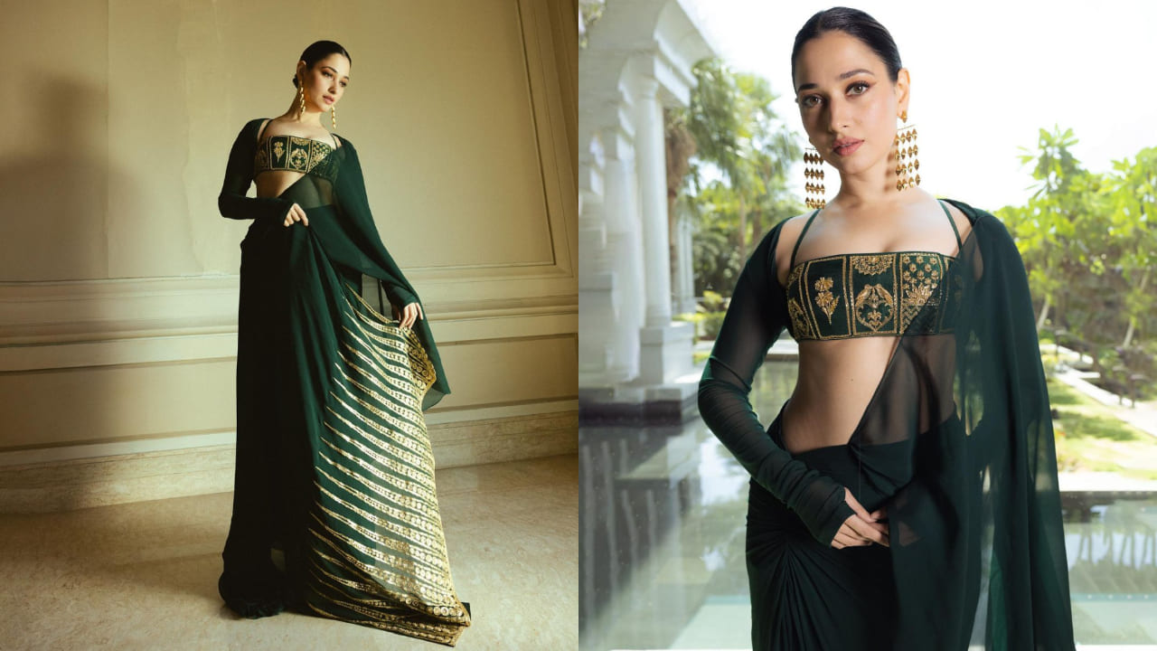 Tamannaah Bhatia in green saree 