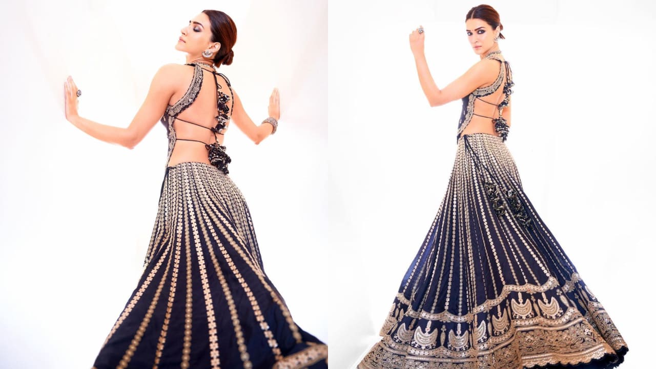 Kriti Sanon in monochrome lehenga