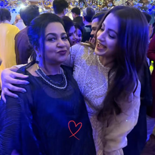 Trisha Krishnan shares pics from Varalaxmi Sarathkumar's sangeet night