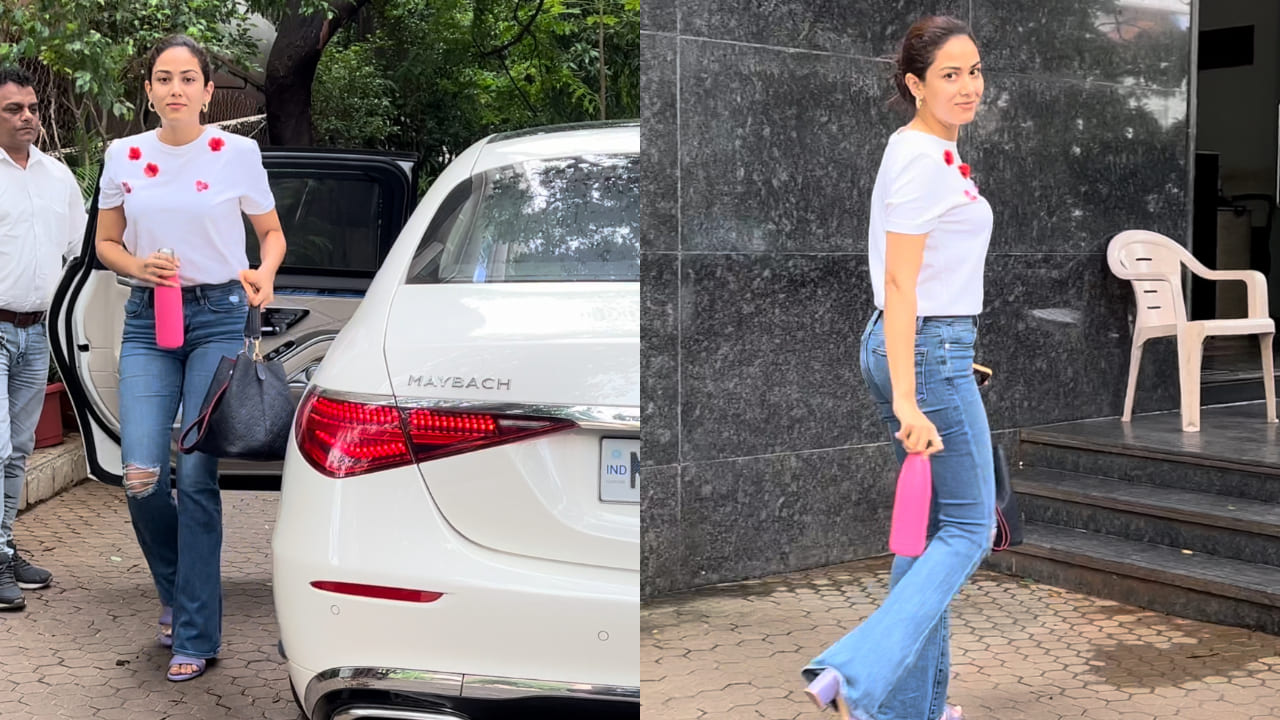 Mira Rajput in white top and denim jeans 