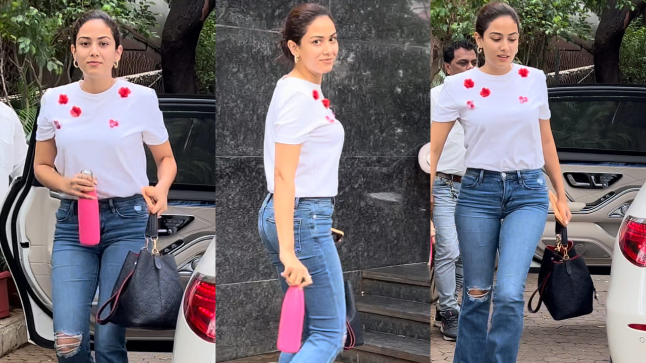 Mira Rajput in white top and denim jeans 