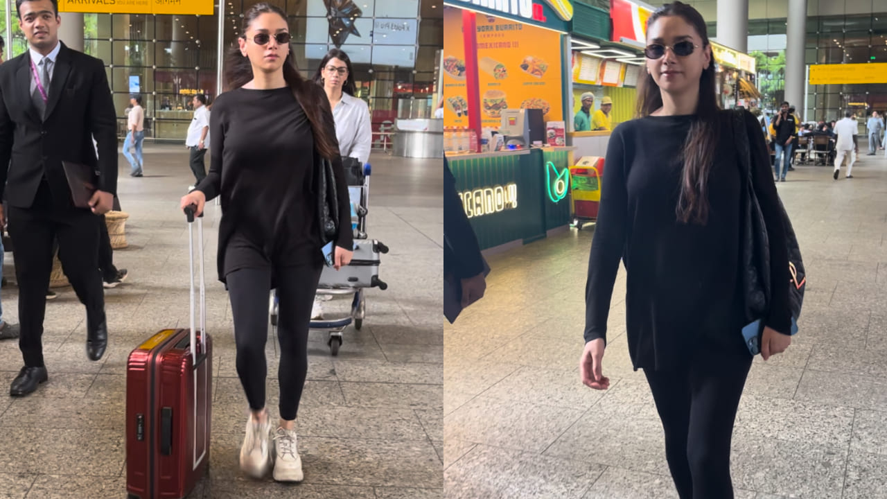 Aditi Rao Hydari in all black look 