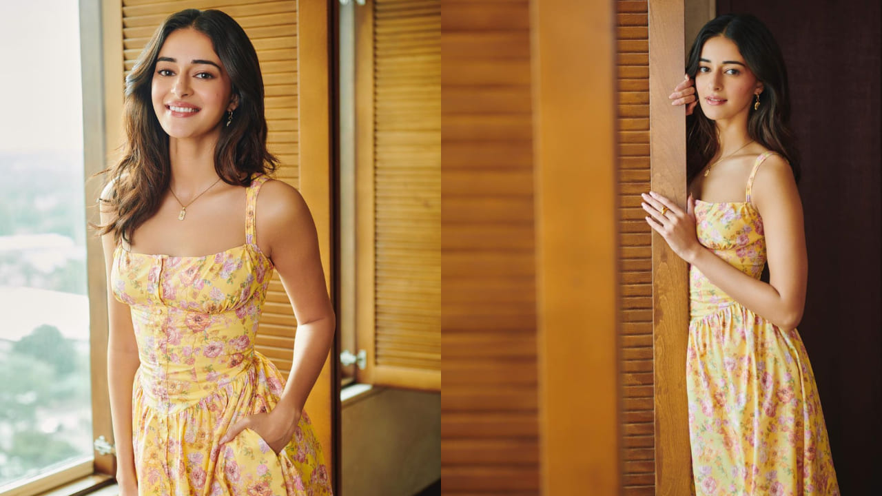 Ananya Panday  in floral outfit 