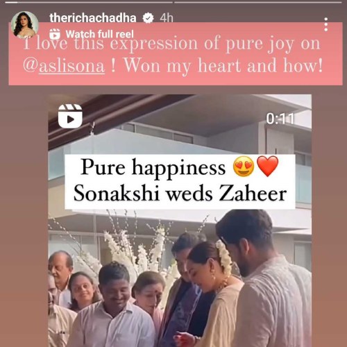 Richa Chadha Instagram Story