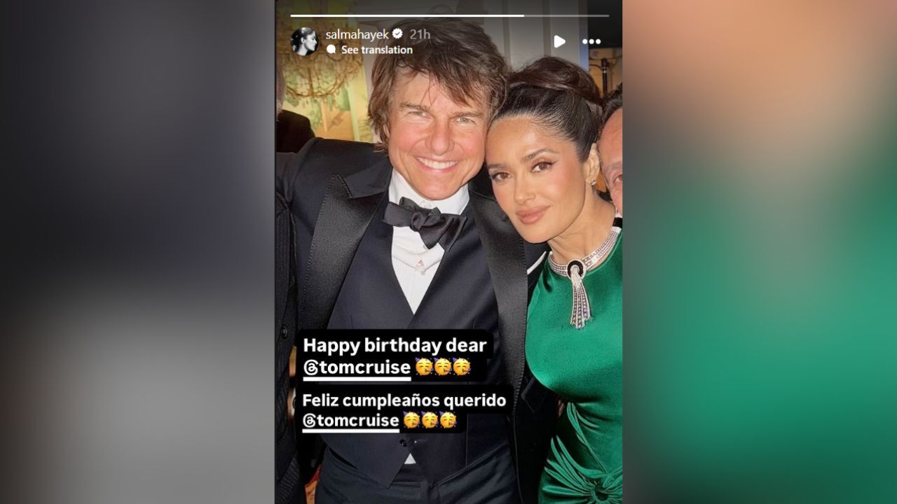 Salma Hayek and Tom Cruise (Instagram)