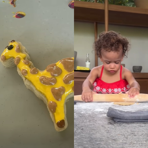 Chrissy Teigen shares clip of daughter Esti making cookies (via Intagram)