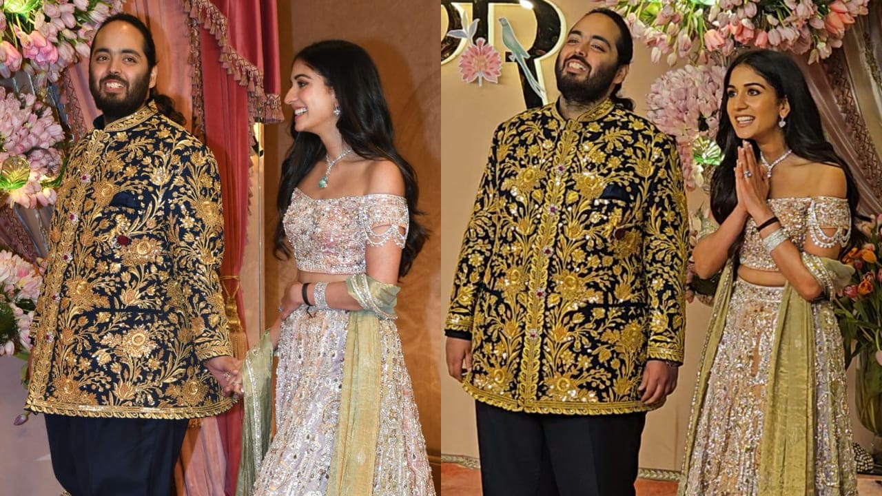 Anant Ambani and Radhika Merchant at their sangeet ceremony