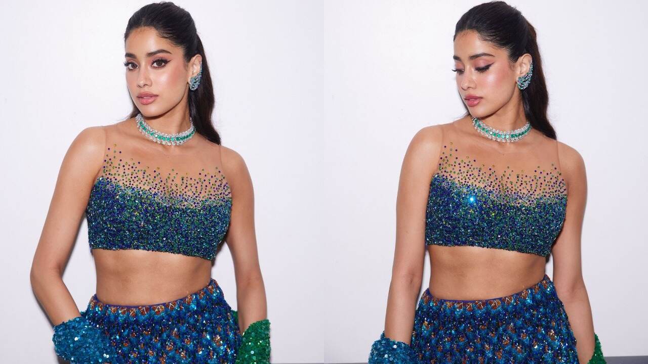 Janhvi Kapoor wears blingy mini dress & sneakers at Ambani-Merchant sangeet after-party (PC: Janhvi Kapoor Instagram)