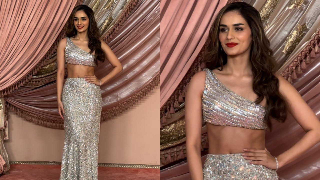 Manushi Chhillar in silver co-ord set 