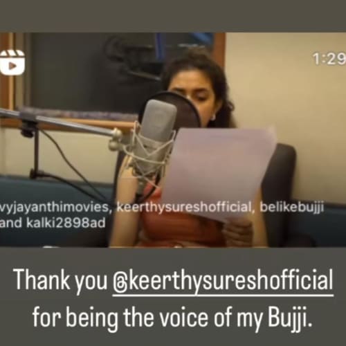 Prabhas extends gratitude to Keerthy Suresh for being the voice of Bujji