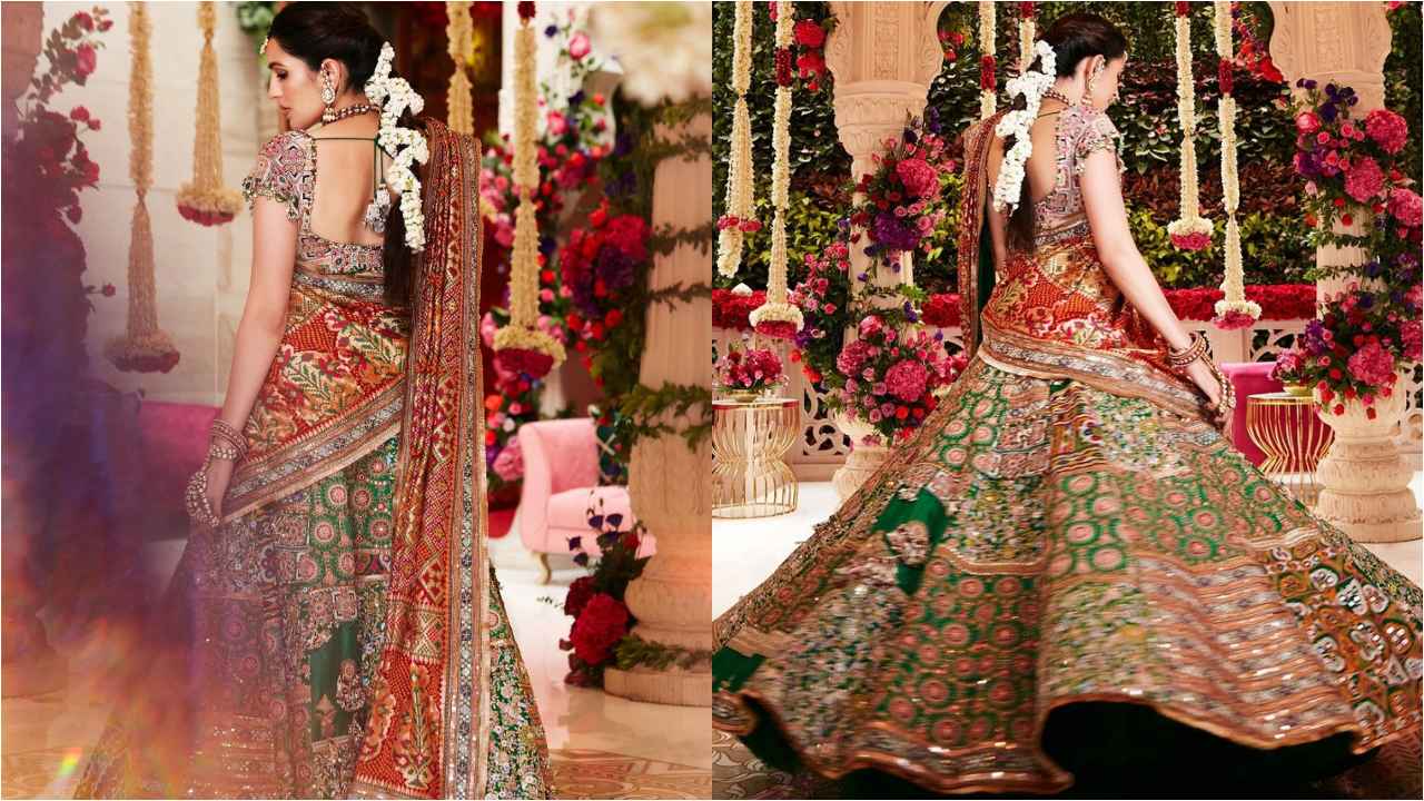 Anant Ambani-Radhika Merchant Haldi: Shloka Mehta embraces Gujarati culture in Anamika Khanna’s lehenga (PC: Dia Mehta Jatia Instagram)