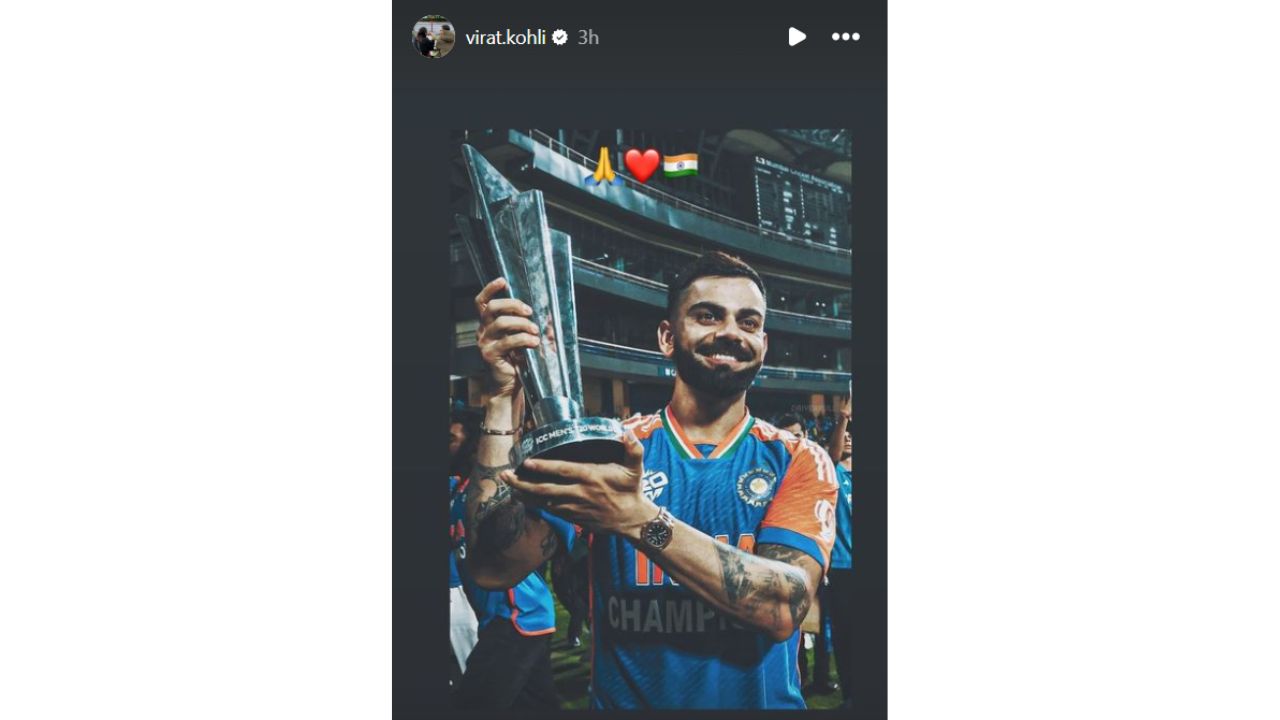 Virat Kohli's Instagram story - July 10th, 2024