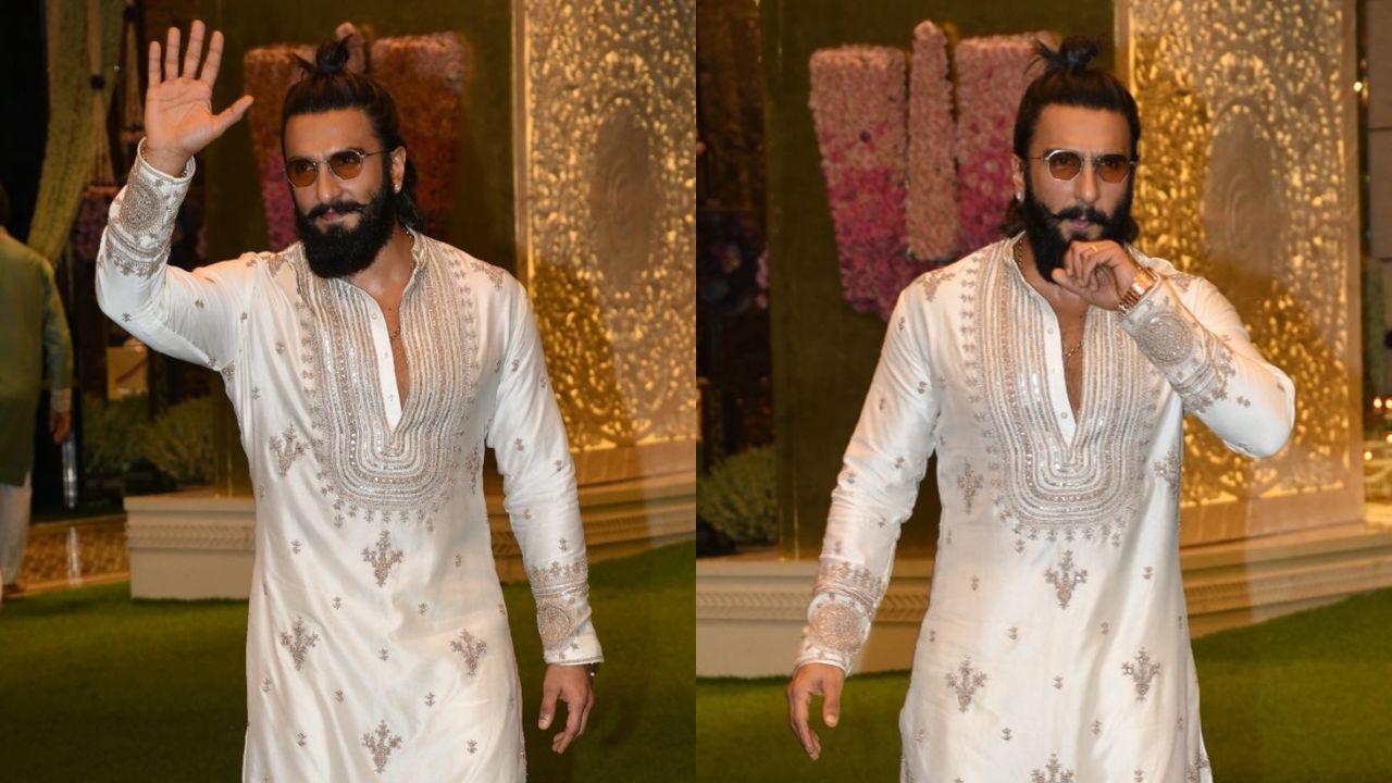 Ranveer Singh looks dashing in an Anamika Khanna kurta (PC: Pinkvilla)