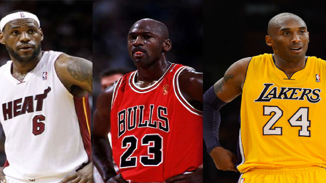 LeBron James , Michael Jordan and Kobe Bryant