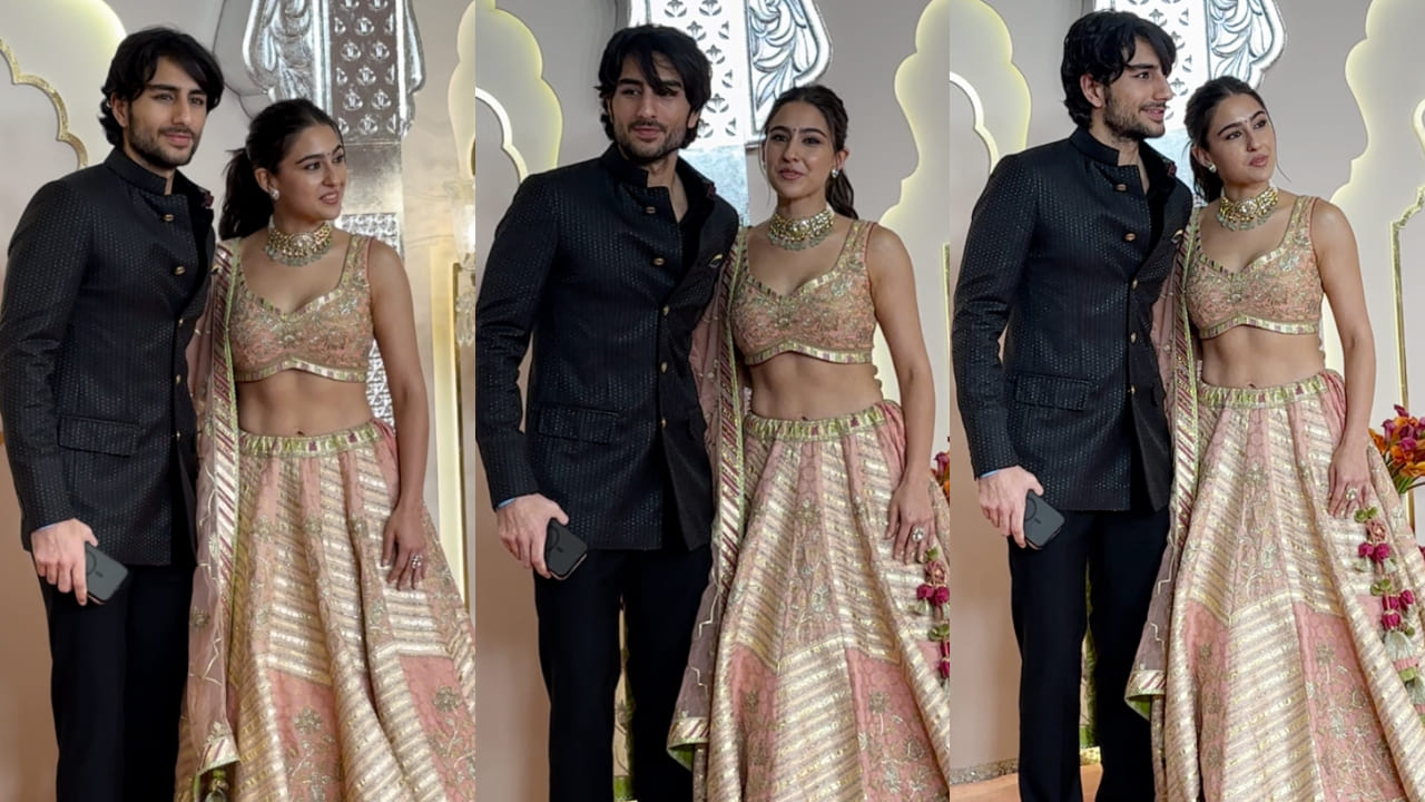 Sara Ali Khan in blush pink lehenga