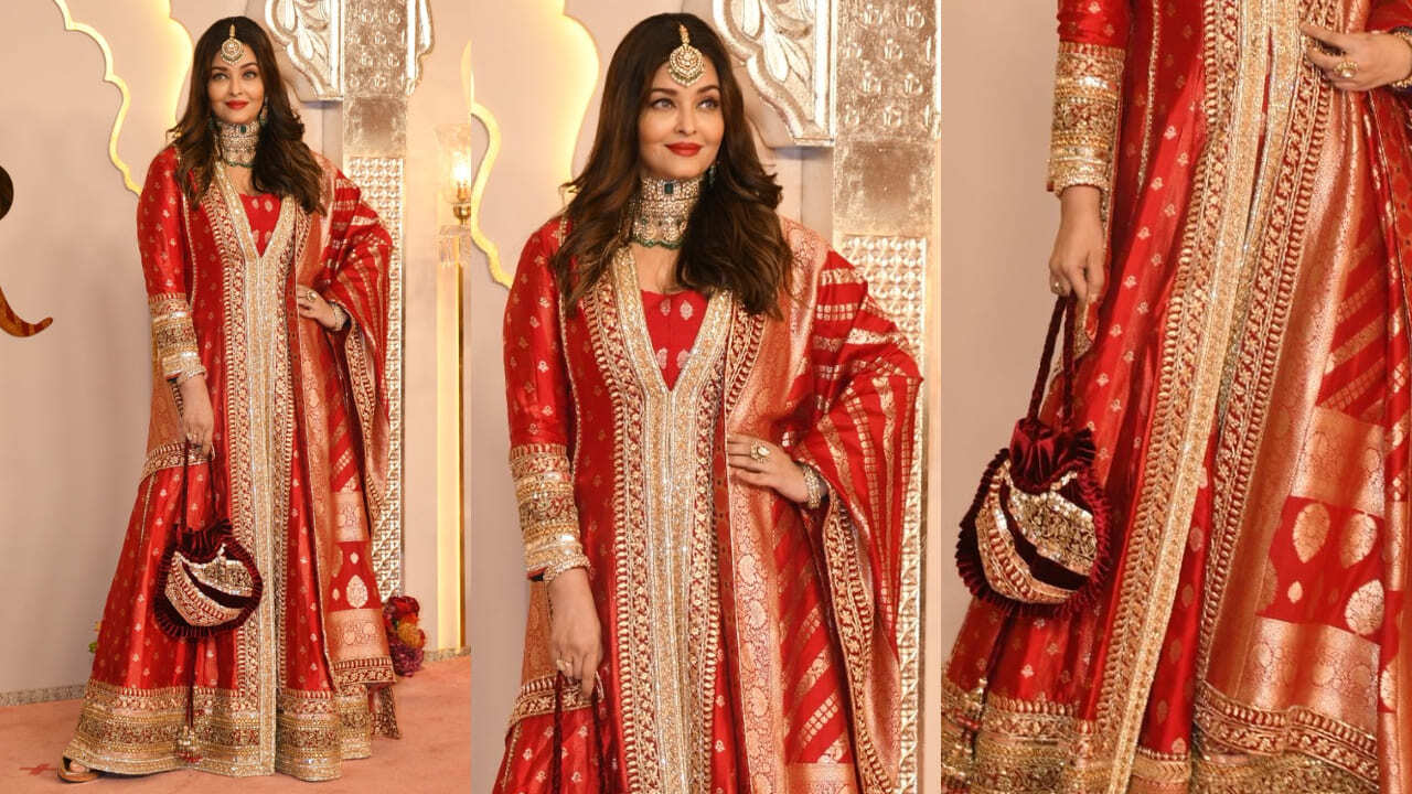 Aishwarya Rai in red anarkali (PC: Pinkvilla)