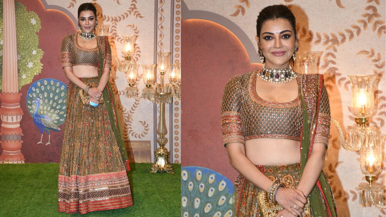 Kajal Aggarwal at Anant-Radhika Ashirvad Ceremony (PC: Viral Bhayani)