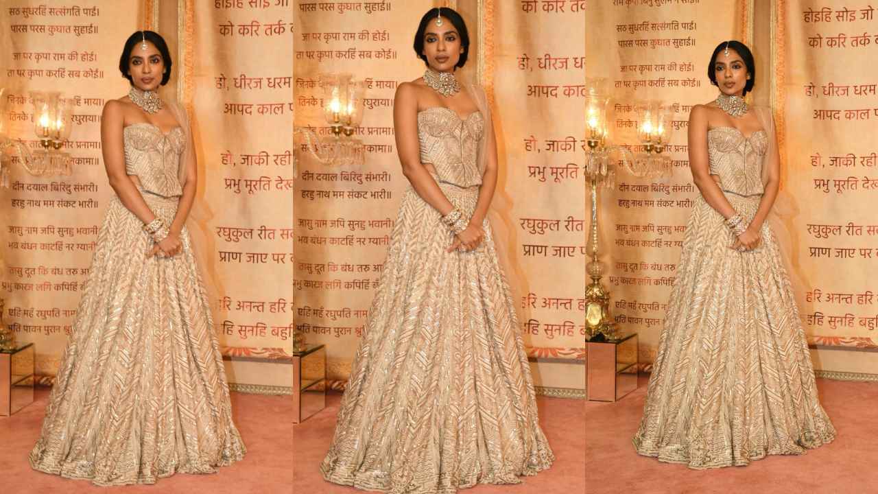 Anant Ambani-Radhika Merchant Mangal Utsav: Aditi Rao Hydari, Sobhita Dhulipala glow in statement-worthy gold lehengas (PC: Viral Bhayani)