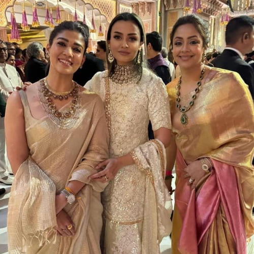 Namrata with Jyotika and Nayanthara at Anant and Radhika’s wedding