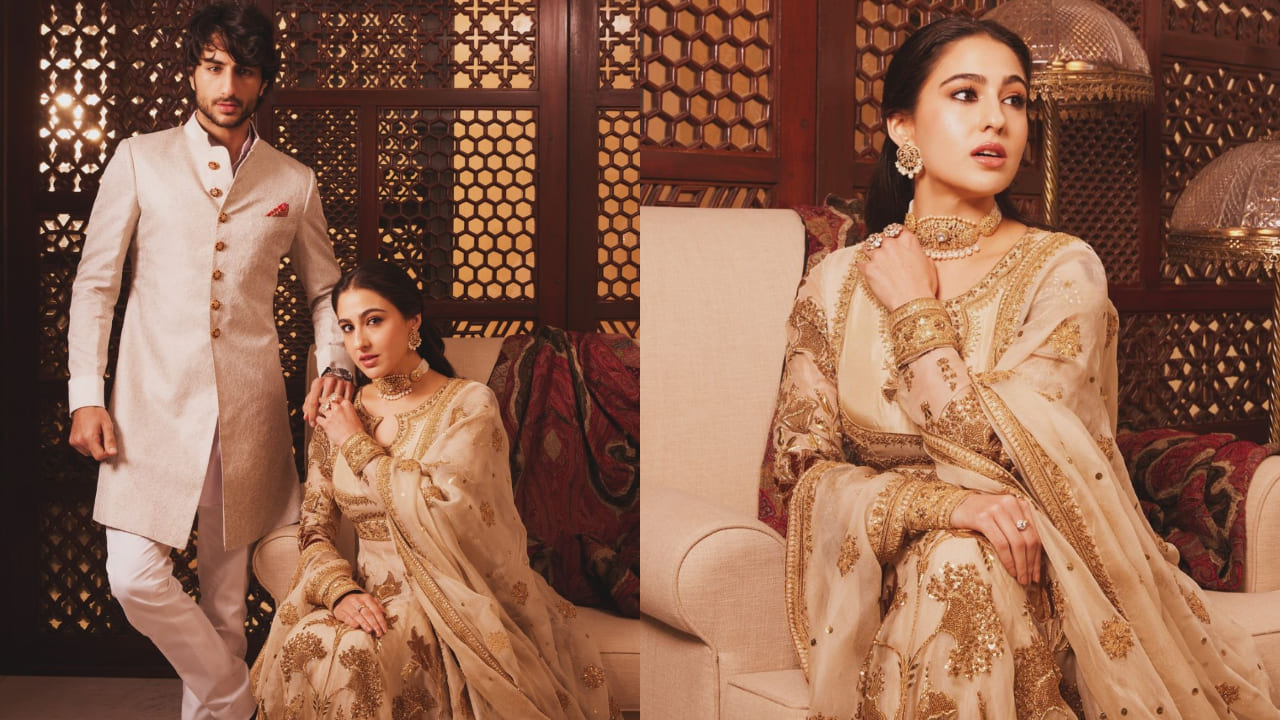 Sara Ali Khan in Iqbal Hussain's Anarkali set 