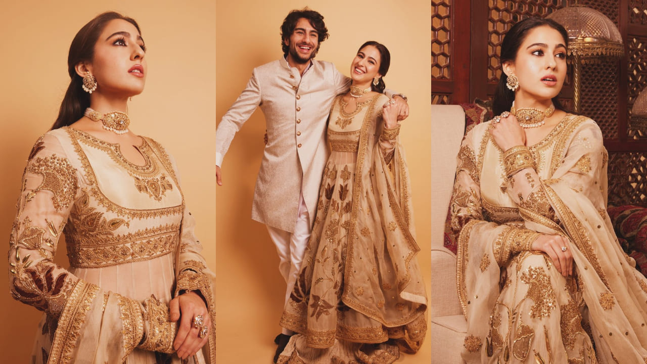 Sara Ali Khan in Iqbal Hussain's Anarkali set 