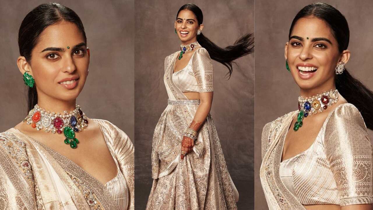 Isha Ambani makes a striking fashion statement in mismatched earrings (PC: Joseph Radhik Instagram)