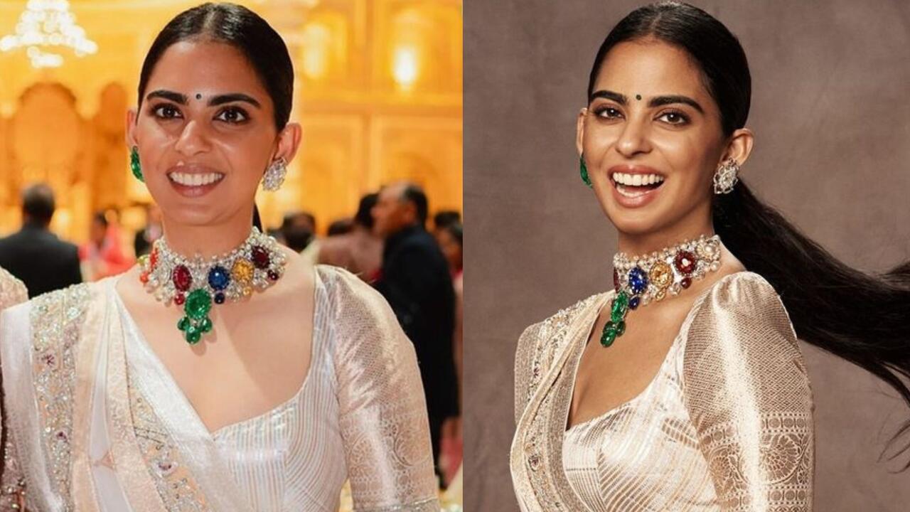 Isha Ambani makes a striking fashion statement in mismatched earrings (PC: Joseph Radhik Instagram)