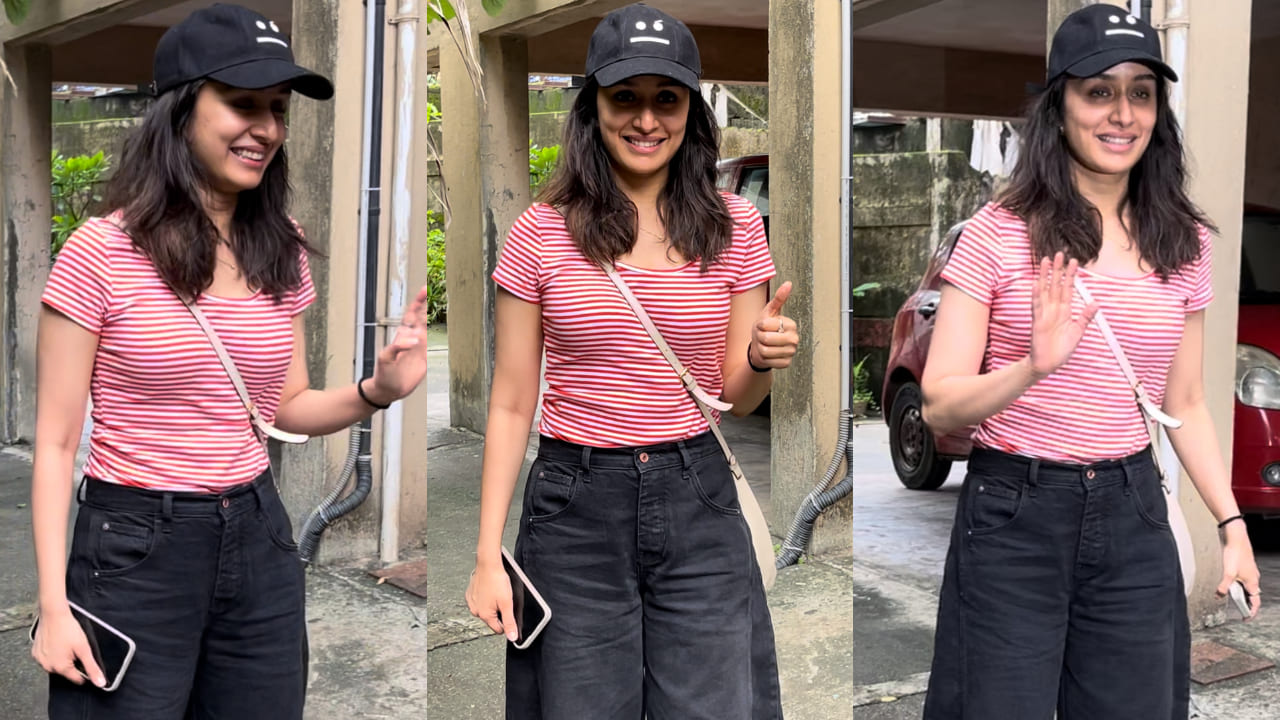 Shraddha Kapoor in basic tee and pants