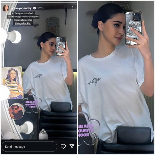 Ananya Panday gives a peek into her ‘Vanity Van essentials ft. favouritests’ Kareena Kapoor, Karisma Kapoor and Salman Khan