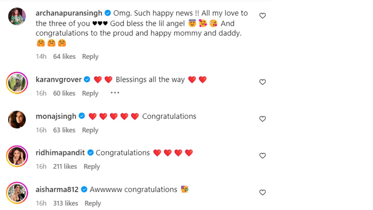 Celebs shower love on Richa Chadha and Ali Fazal's daughter