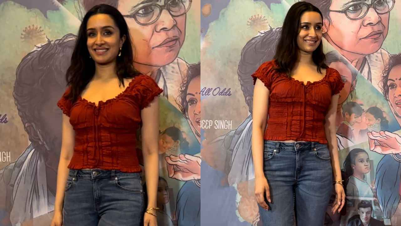 Shraddha Kapoor shows simplicity never goes out of fashion in red corset  top paired with flared jeans | PINKVILLA