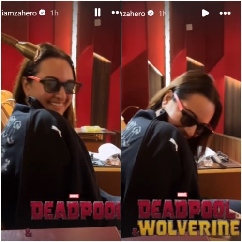 PIC: Sonakshi Sinha flaunts million-dollar smile as she goes to watch Deadpool and Wolverine with husband Zaheer Iqbal