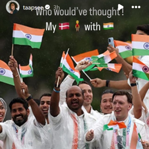 Taapsee Pannu feels excited as hubby Mathias Boe waves Indian flag at Paris Olympics 2024; ‘Who would’ve thought’