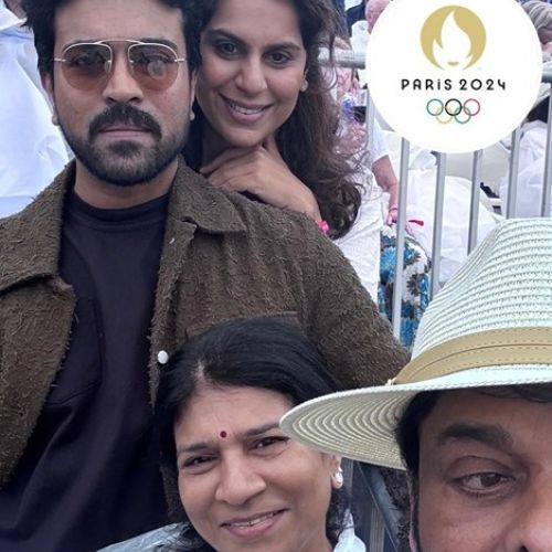 Upasana Kamineni enjoys the rain soaked Paris Olympics with husband, Ram Charan and family