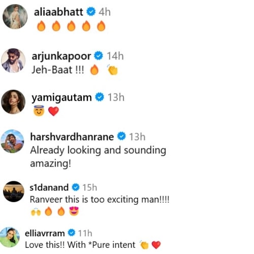 Alia Bhatt, Arjun Kapoor REACT as Ranveer Singh announces new collab with Sanjay Dutt, Arjun Rampal, R Madhavan and more