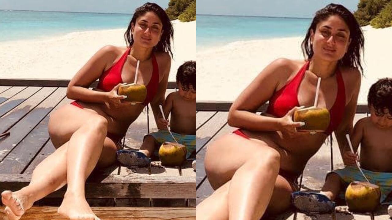 Kareena’s stunning red bikini set (PC: Kareena Kapoor Khan Instagram)